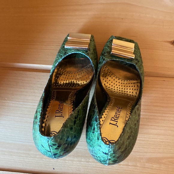 J. Renee Green reptile open toe pump shoes - Picture 5 of 6